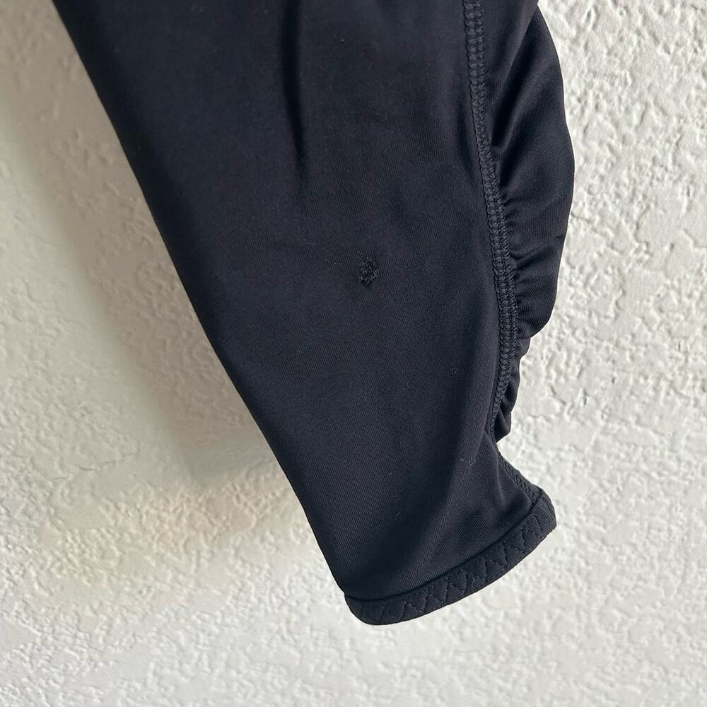 IVIVVA By Lululemon Girls Quick Trip Crop Leggings Ruched Mesh Panels Size 14 - Picture 11 of 11